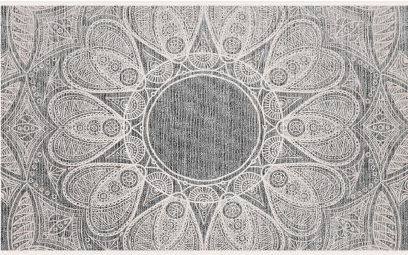 šedý etnický ručně vyrobený texturovaný koberec - TenStickers