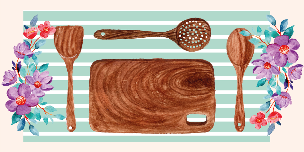 Květinové doplňky do kuchyně Kuchyňský vinylový koberec - TenStickers