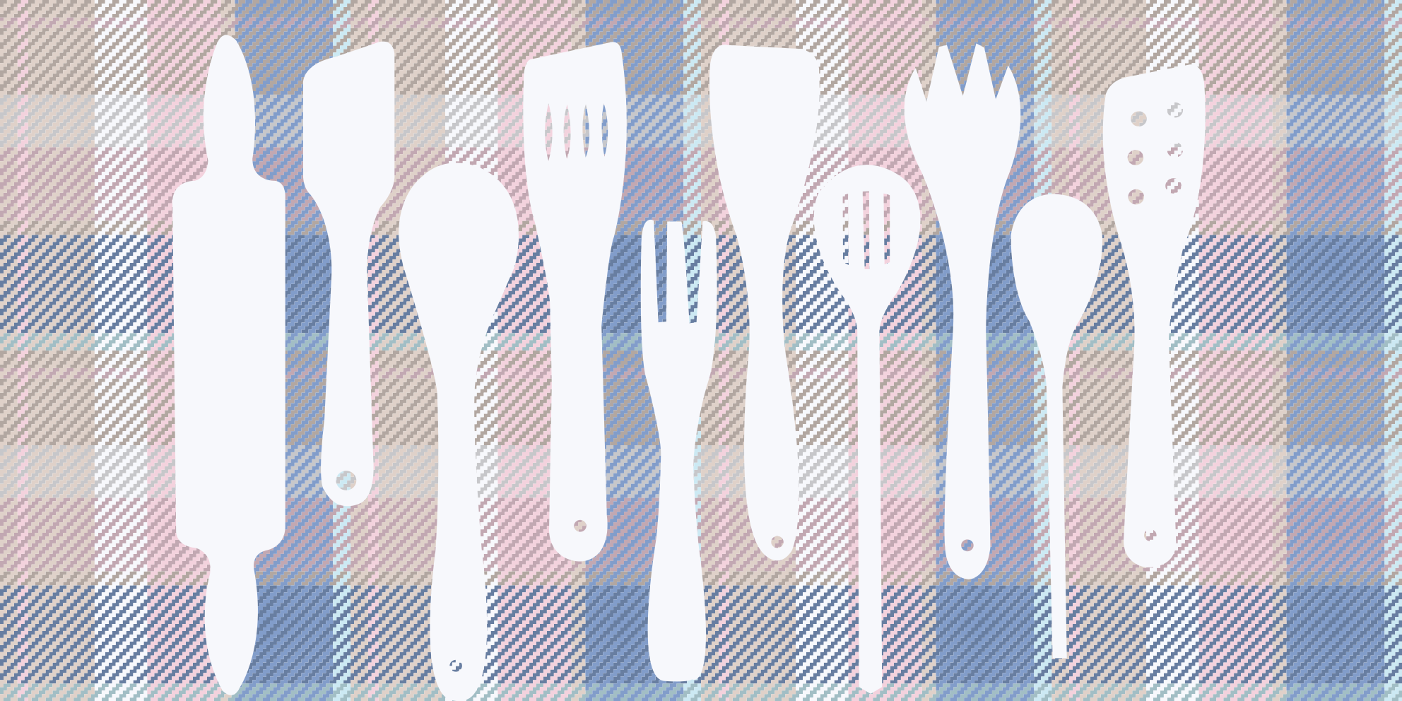 Siluety kuchyňského náčiní Kuchyňský vinylový koberec - TenStickers