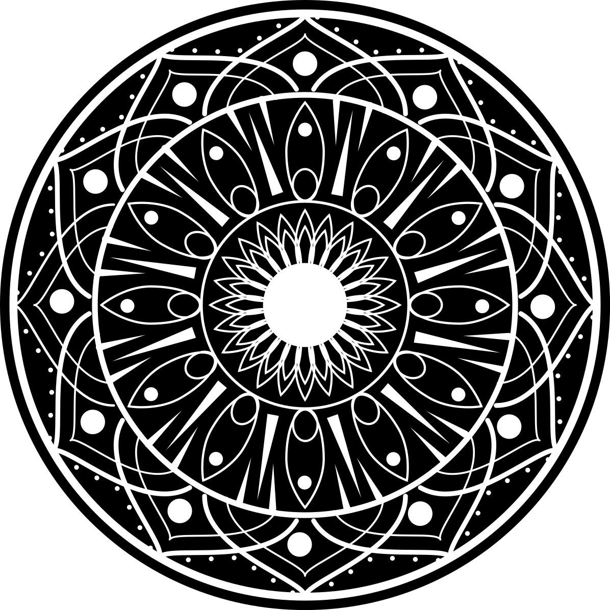 Mandala vinylový koberec s propracovaným motivem - TenStickers