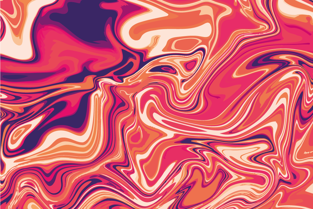 Moderní barevný koberec s teplým barevným mramorovým efektem - TenStickers