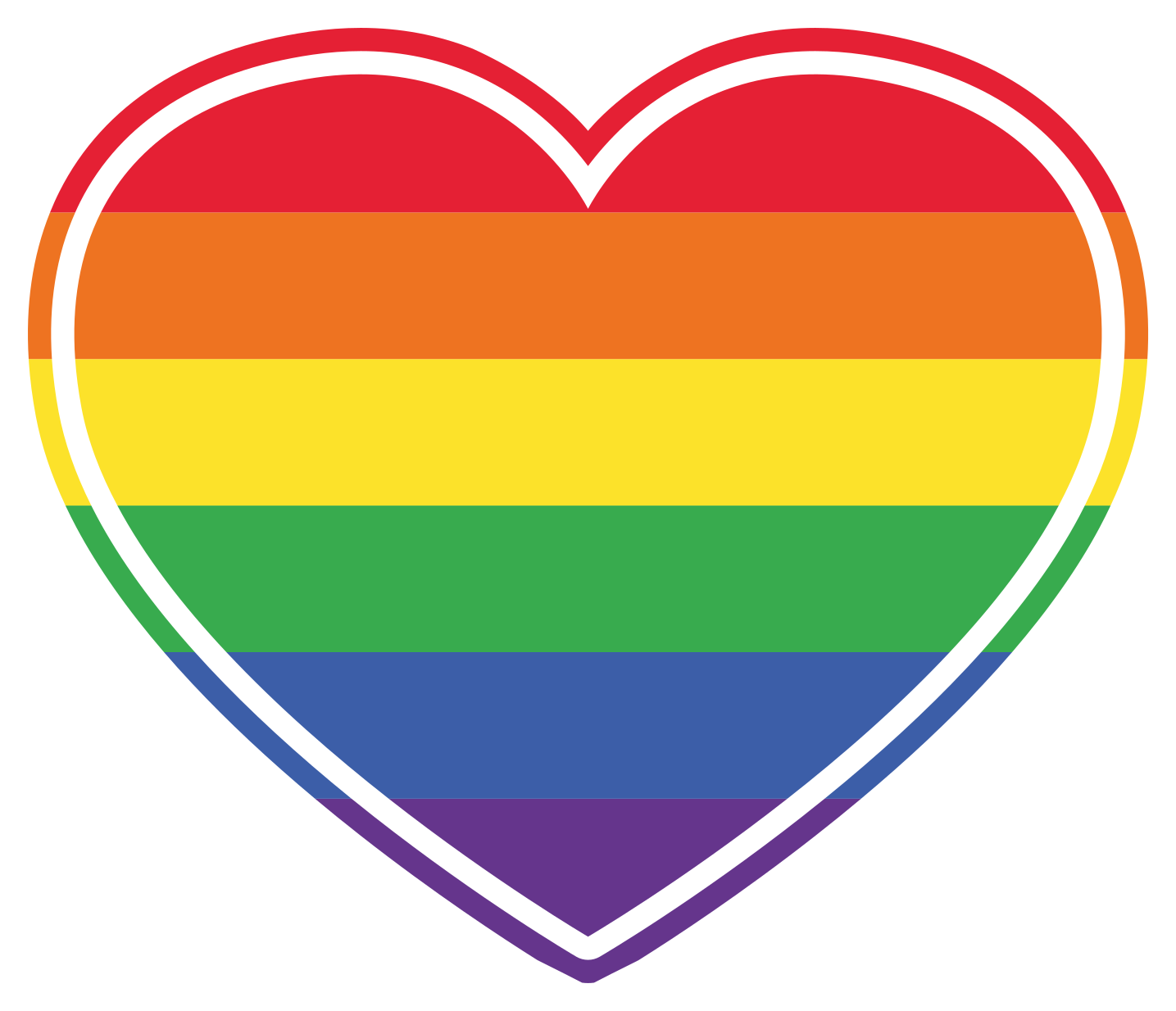 Gay pride byt v ložnici ve tvaru srdce - TenStickers