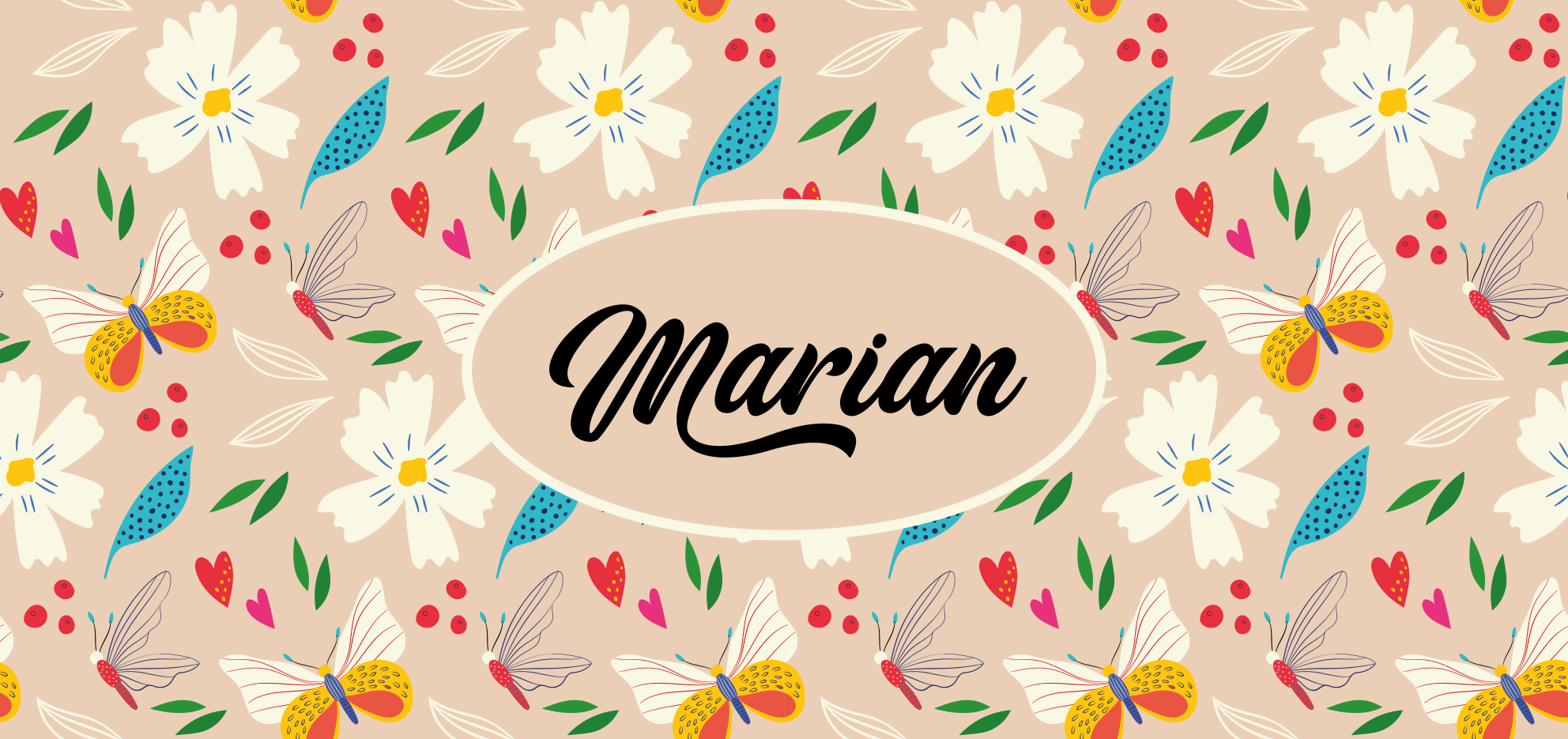 Vinylový koberec do ložnice s květinovým vzorem béžový - TenStickers