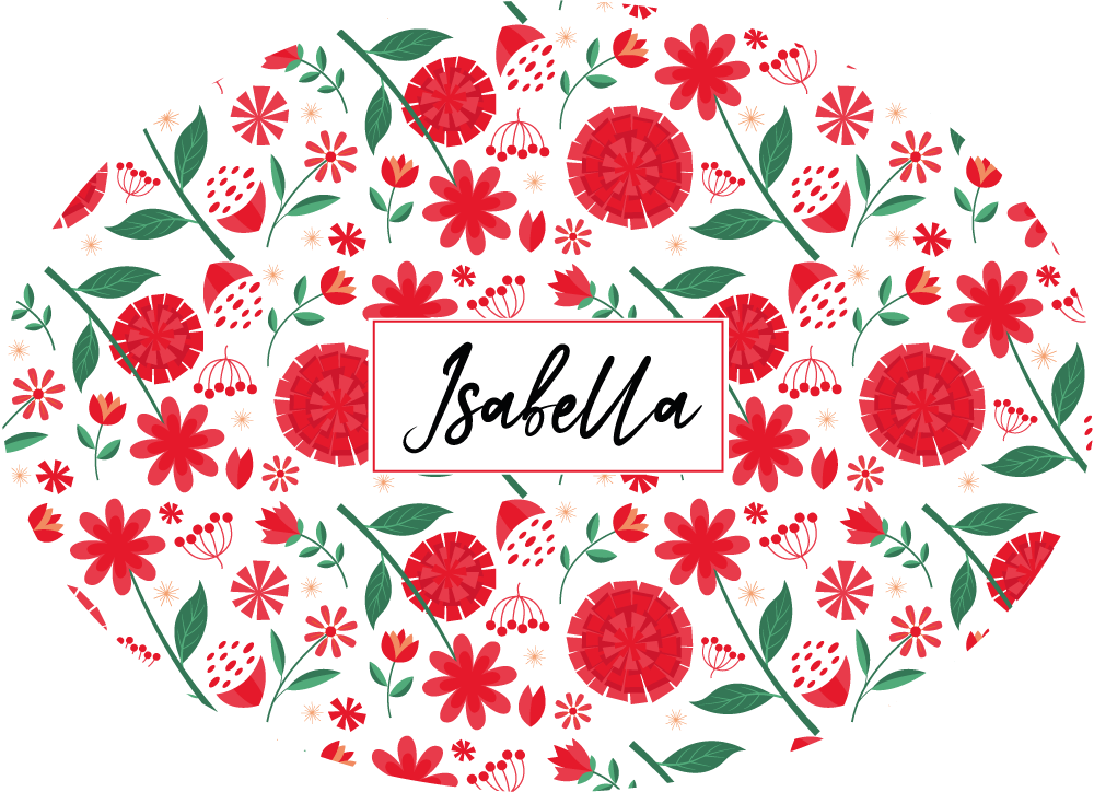 červené květiny na zakázku Vinylový koberec do ložnice - TenStickers