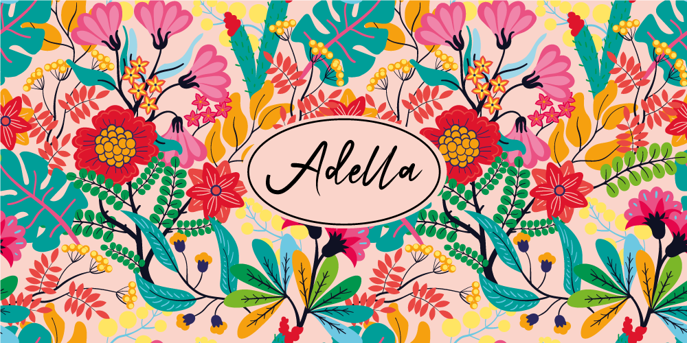 Květinový design na zakázku Vinylový koberec do ložnice - TenStickers