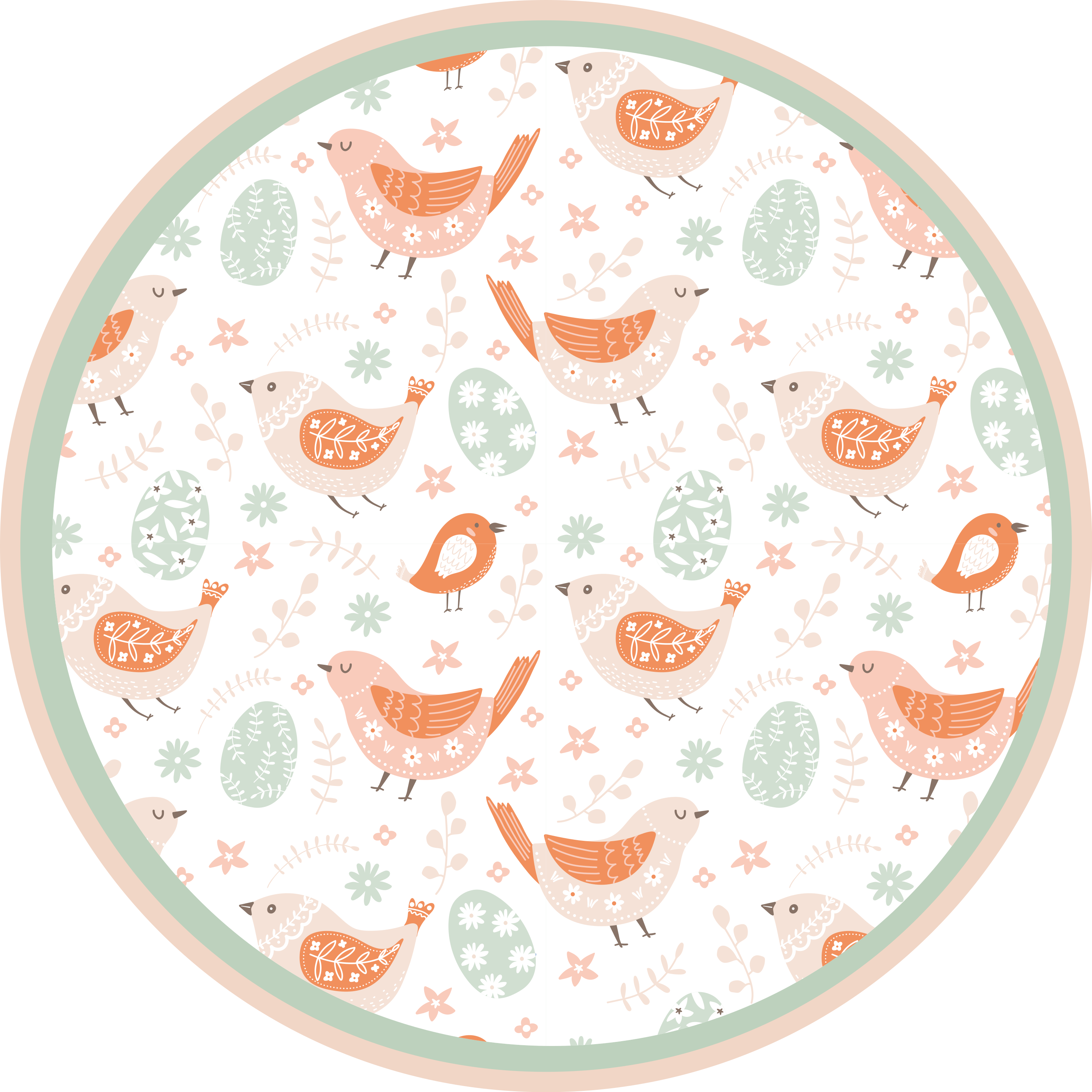 Nádherné ptačí motivy Přírodní vinylový koberec - TenStickers