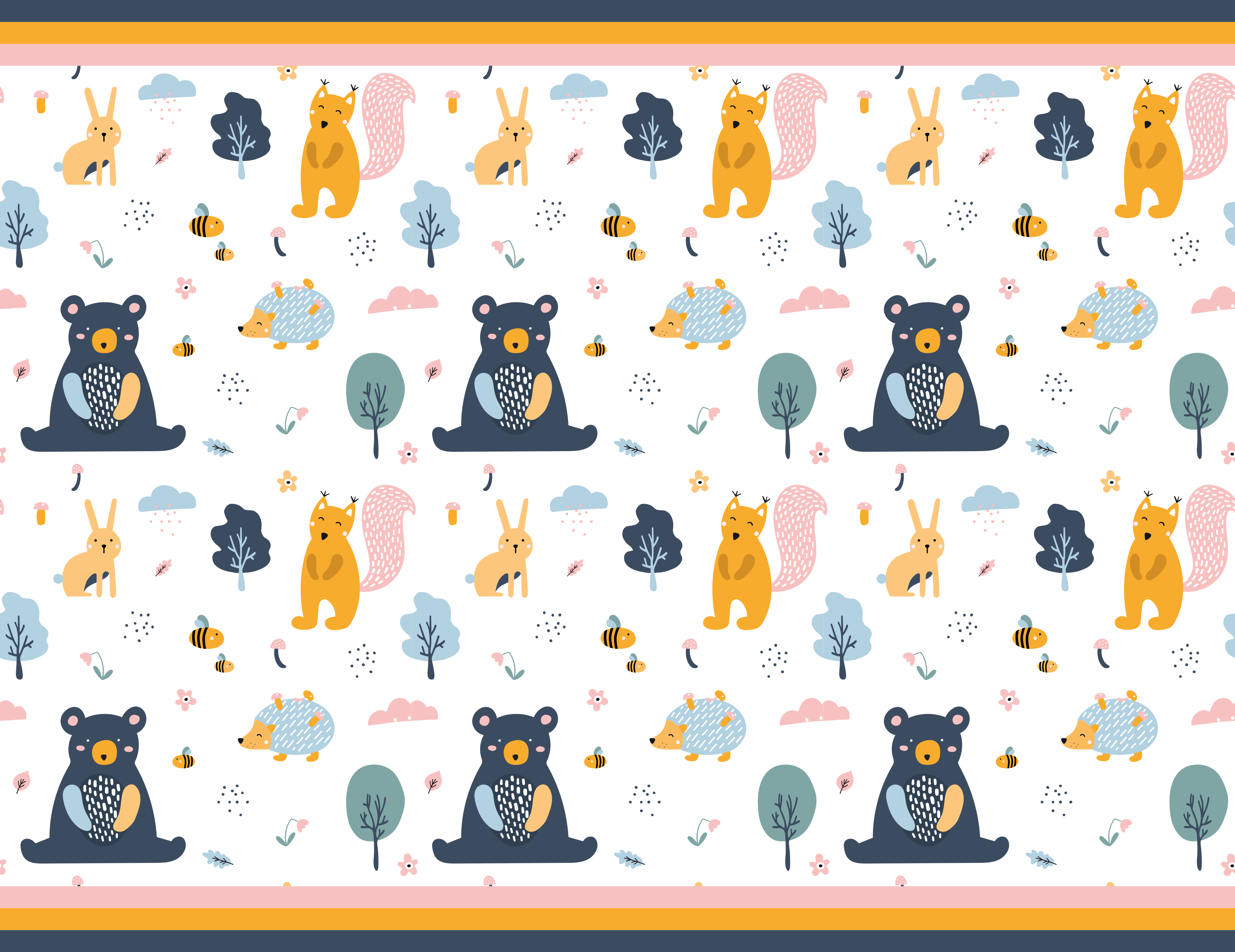 Přátelé ze skandinávského lesa Vinylový koberec pro děti - TenStickers