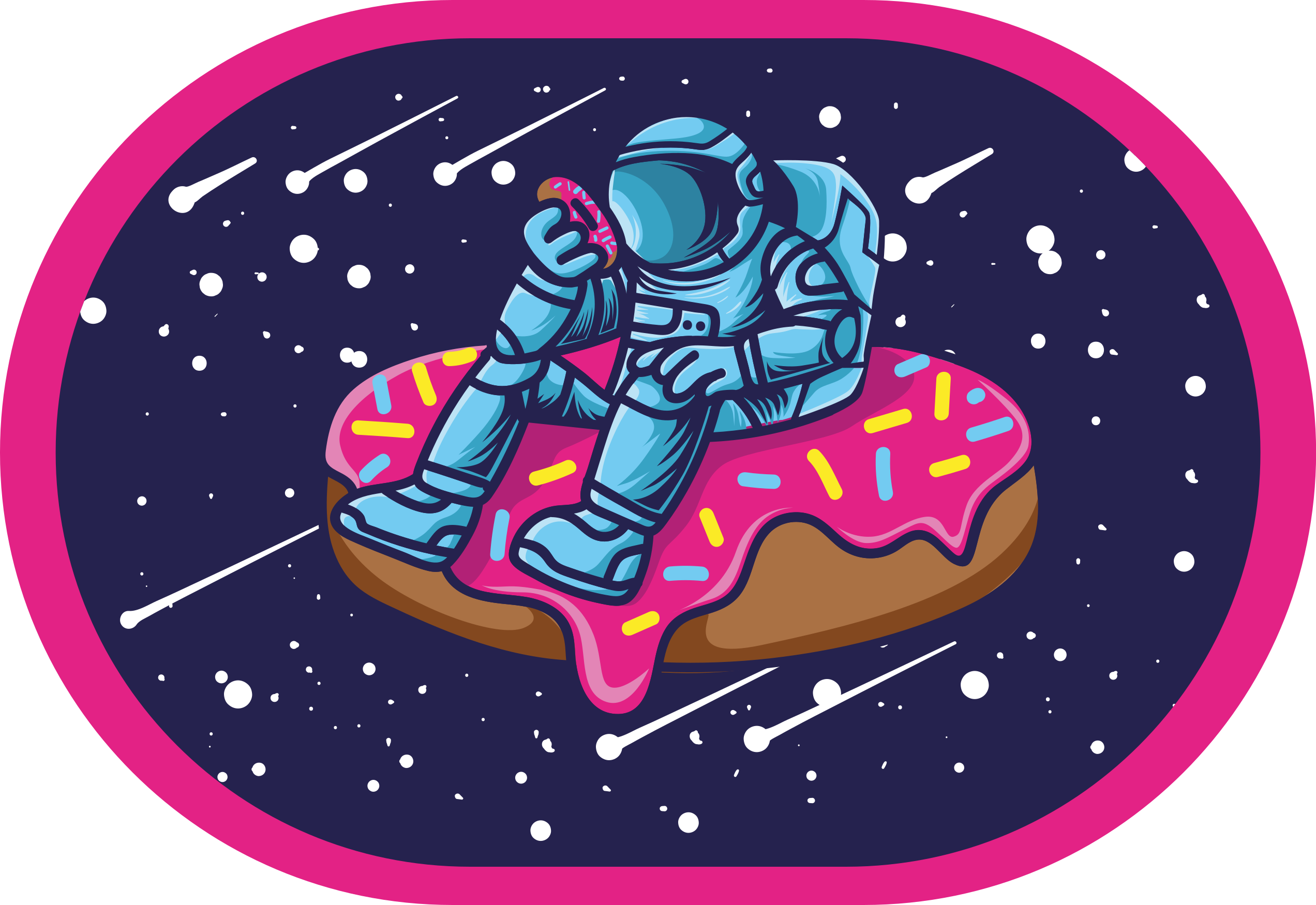 Astronaut na koblize Vinylový koberec pro teenagery - TenStickers