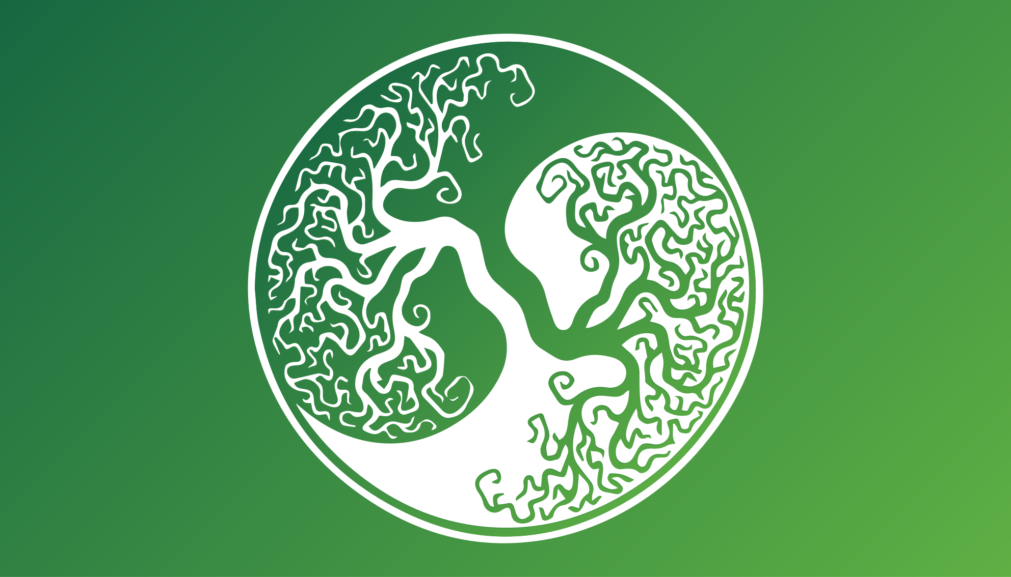 Originální jin -jangový strom života obdélníkový koberec - TenStickers