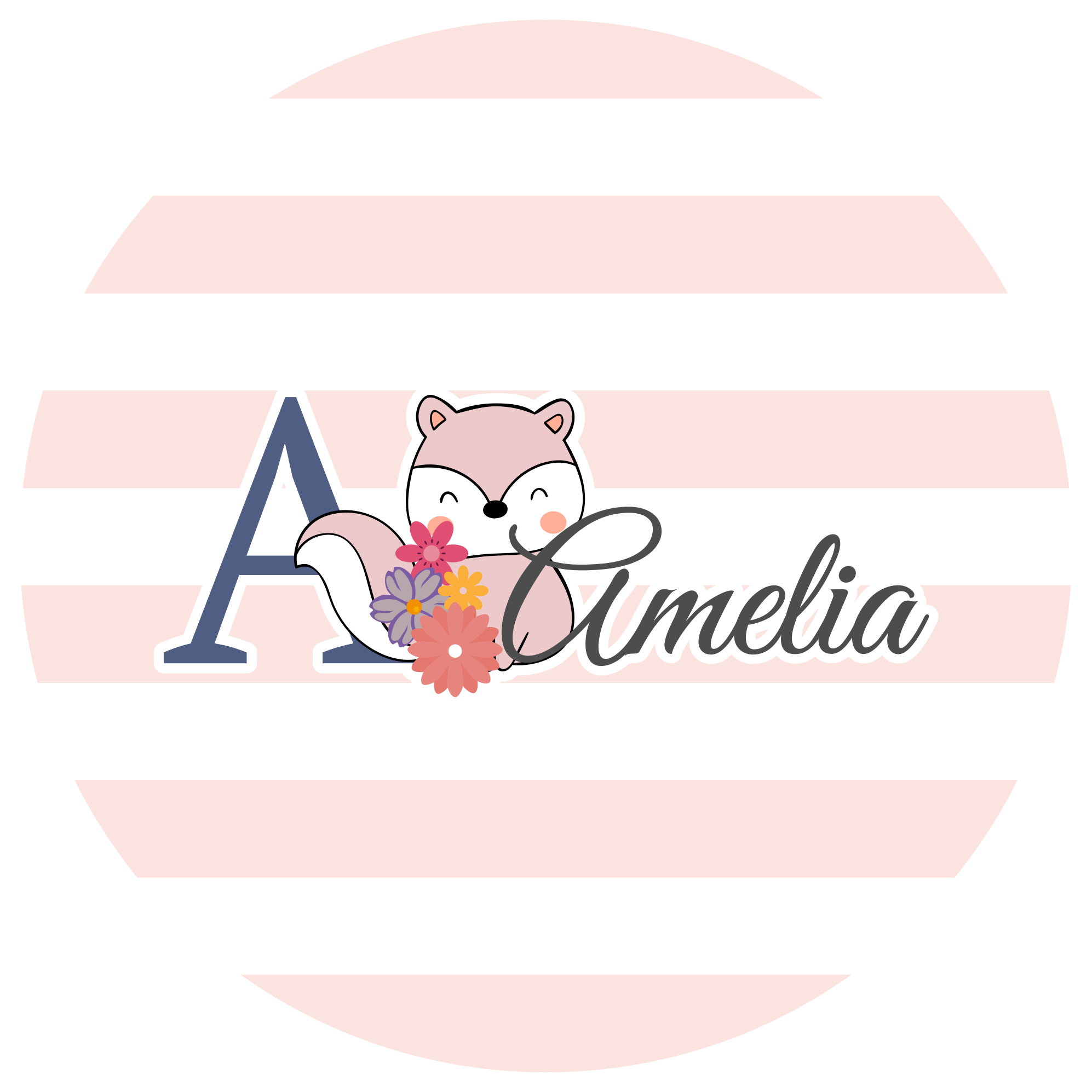 Roztomilá zvířátka veverka s názvem dětská vinylový koberec na hr - TenStickers