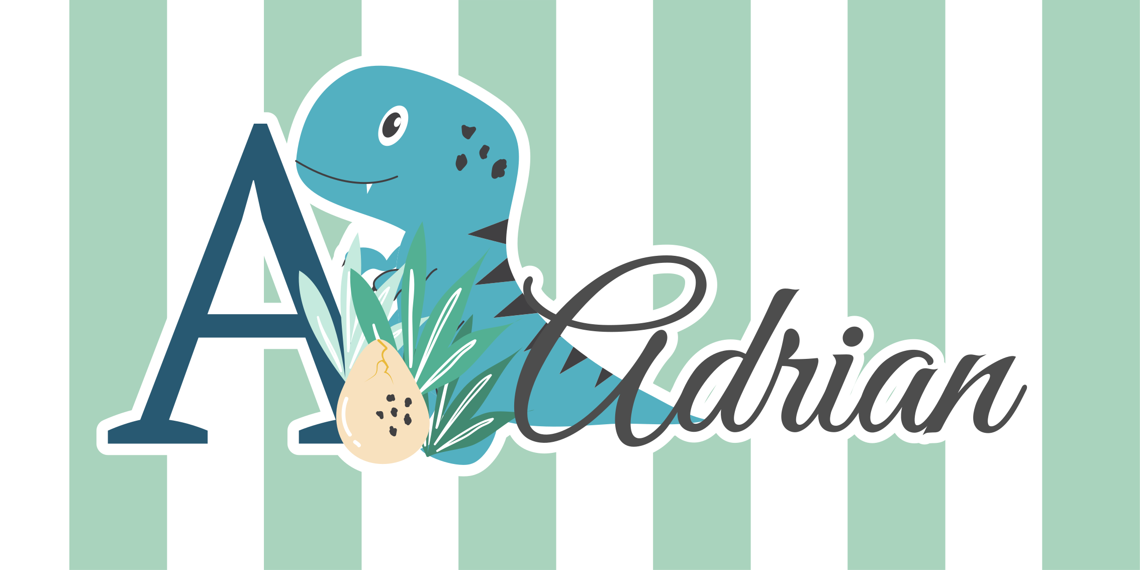 Roztomilá zvířátka dino s názvem dětskávinylový koberec na hraní - TenStickers