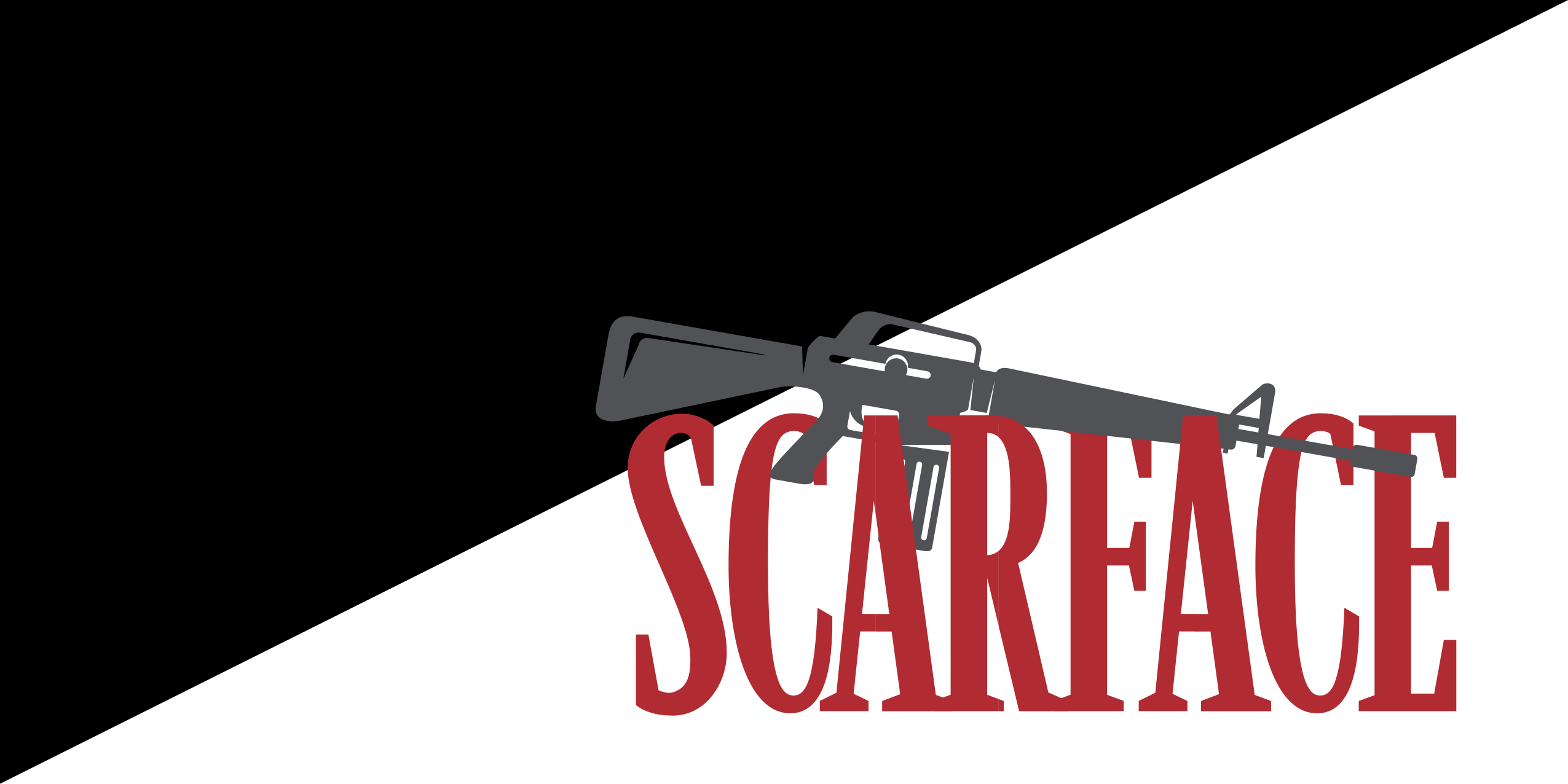 Filmový obraz scarface s textem moderní koberec - TenStickers