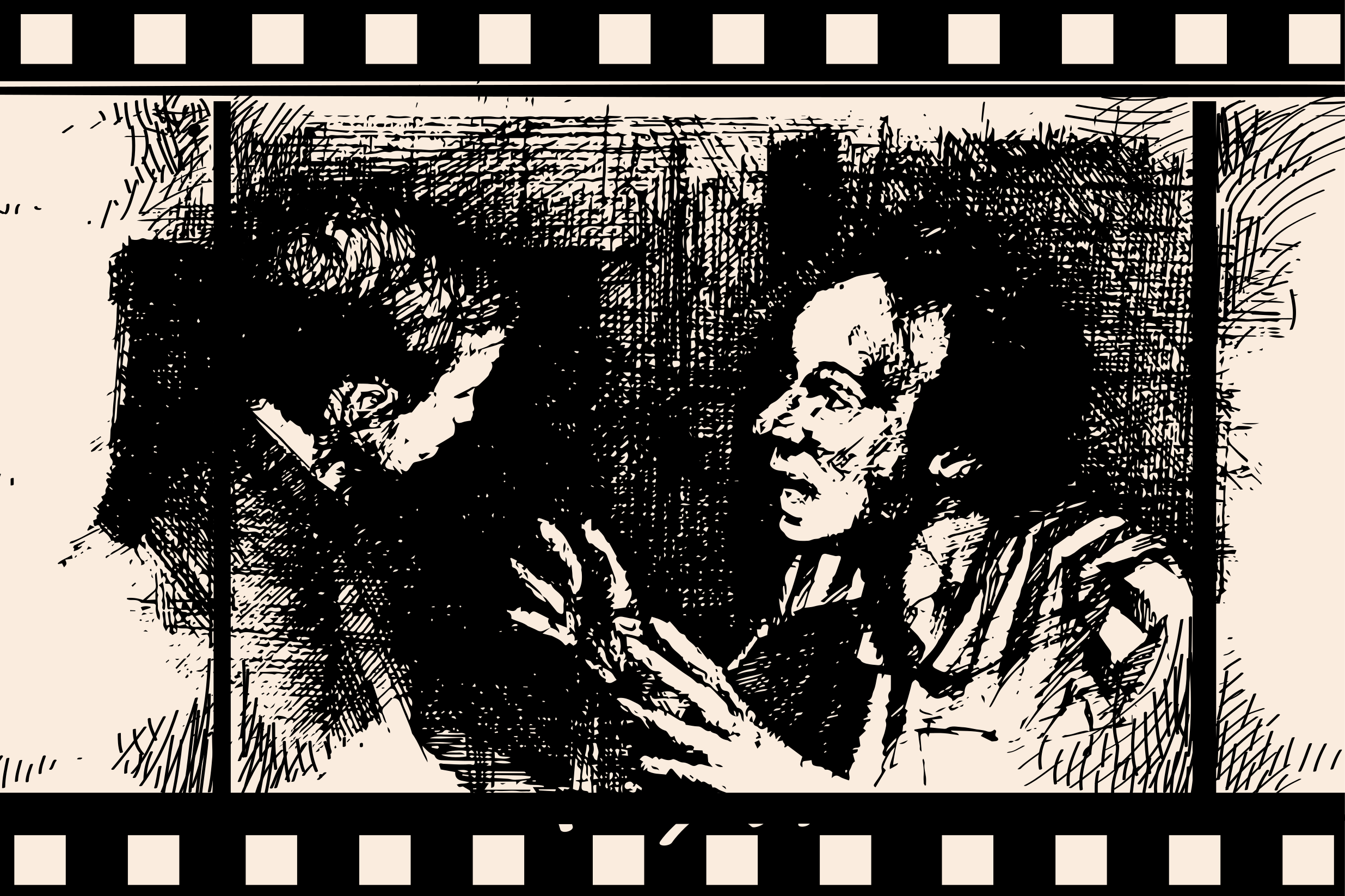 Silueta italský filmový design vinobraní koberec - TenStickers