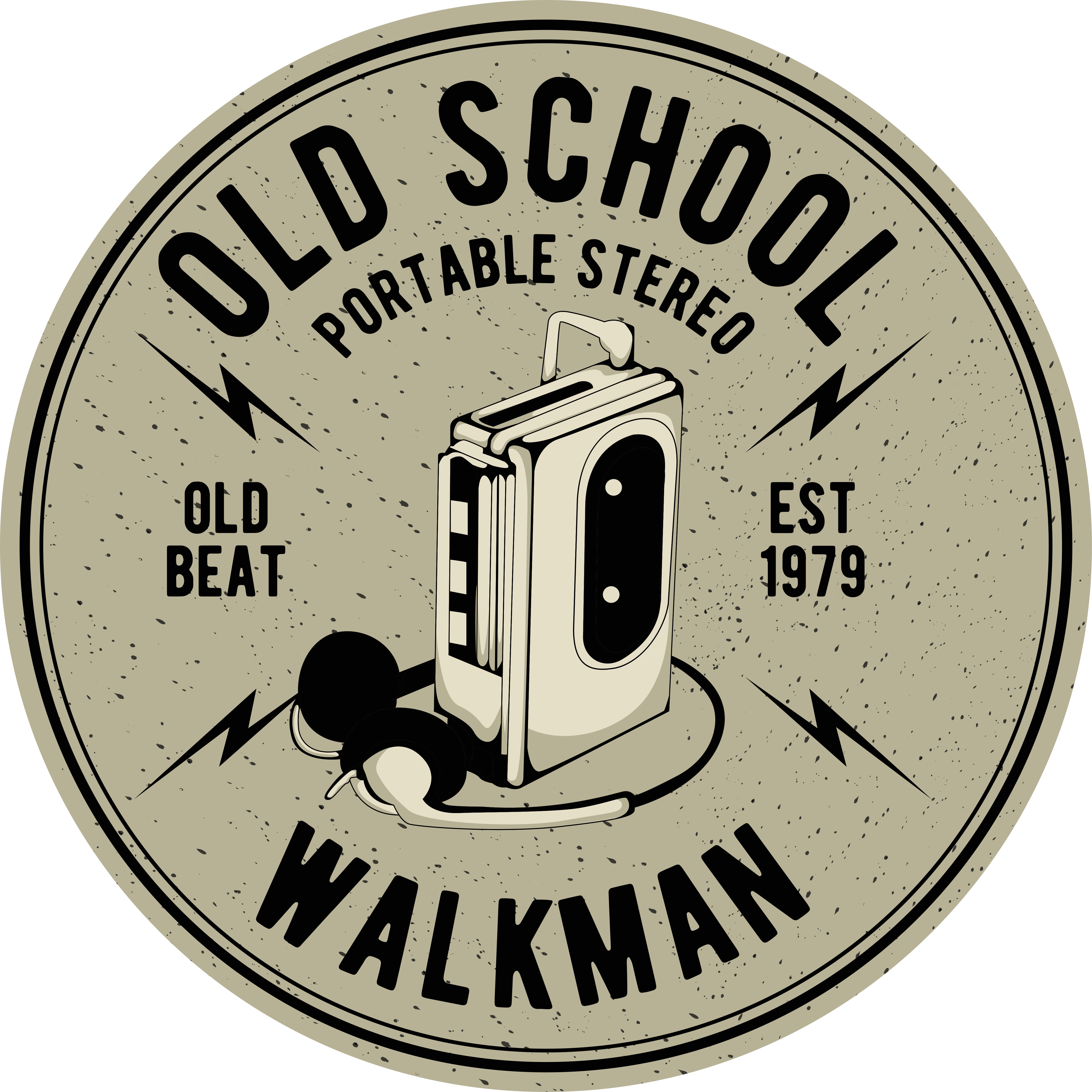 Retro přenosné stereo Vintage vinylový koberec - TenStickers