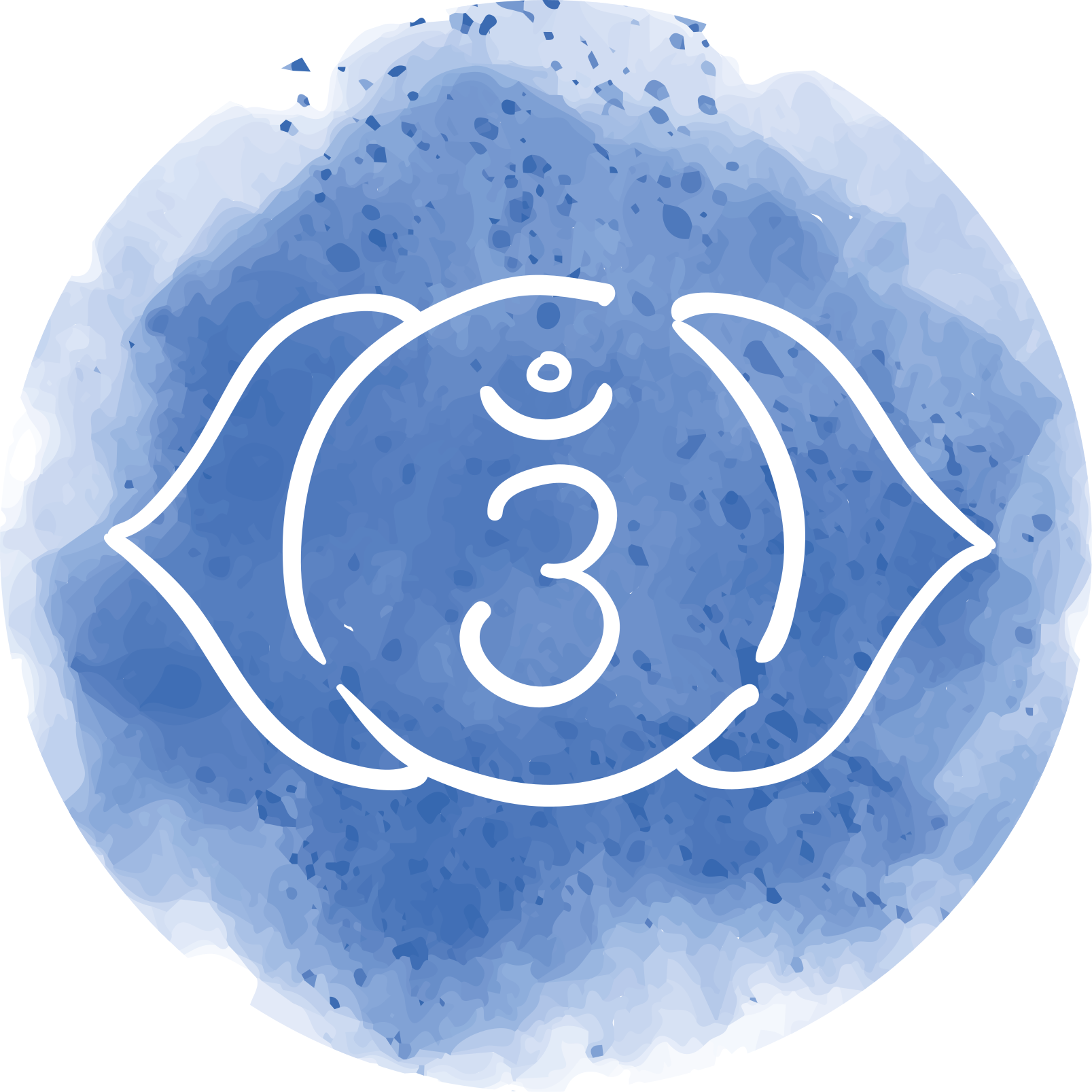 Uklidňující modrý symbol Mandala vinylový koberec - TenStickers