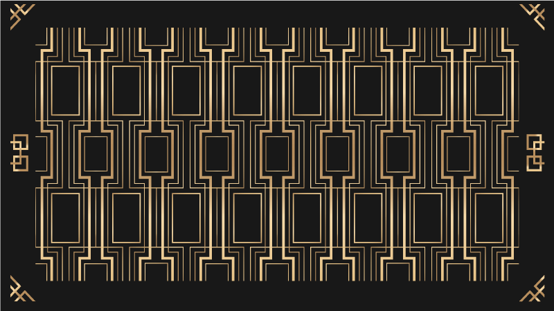 Zlaté a černé dekorativní geometrické koberce - TenStickers