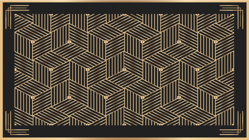 Stylový vzor Geometrický vinylový koberec - TenStickers