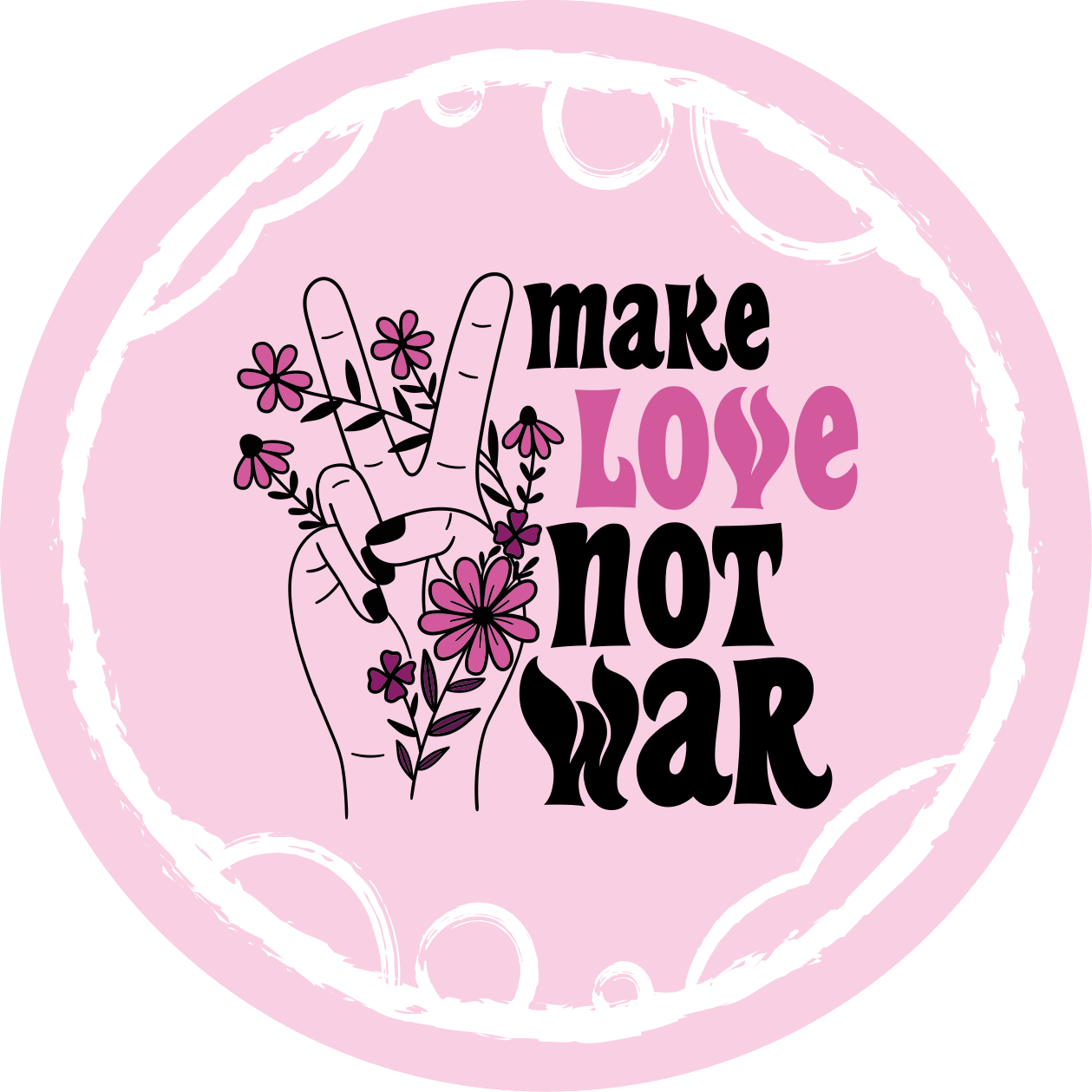 Poselství pokojné lásky Vinylový koberec s frázemi - TenStickers