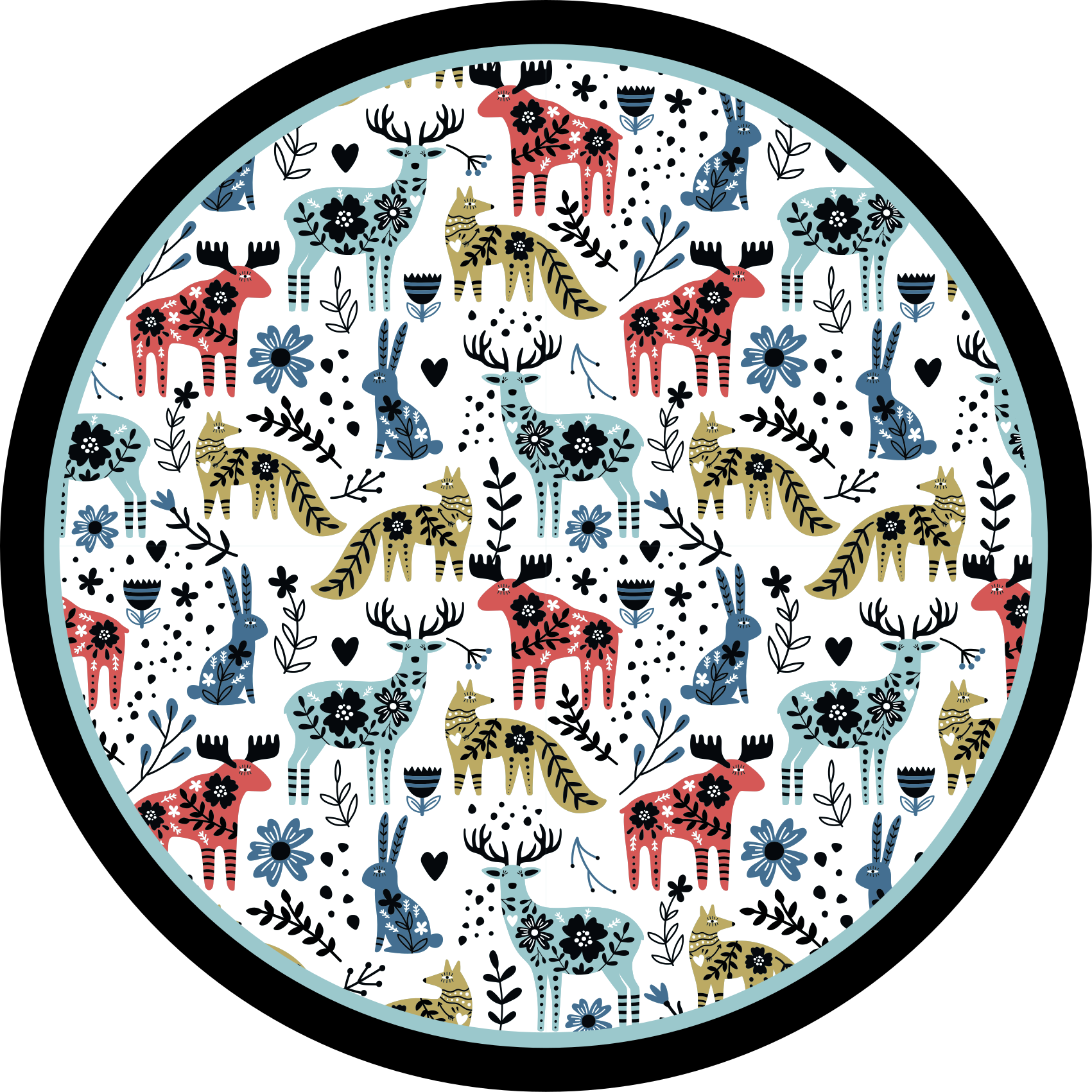 Barevné zvířecí vzory Vinylový koberec do školky - TenStickers