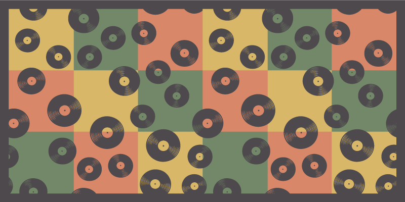 Barevné vinylové desky Mozaikový vinylový koberec - TenStickers