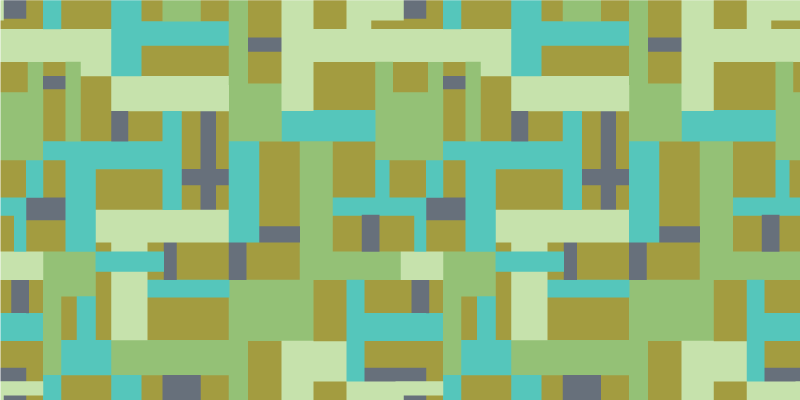 Zelené barevné segmenty Geometrický vinylový koberec - TenStickers