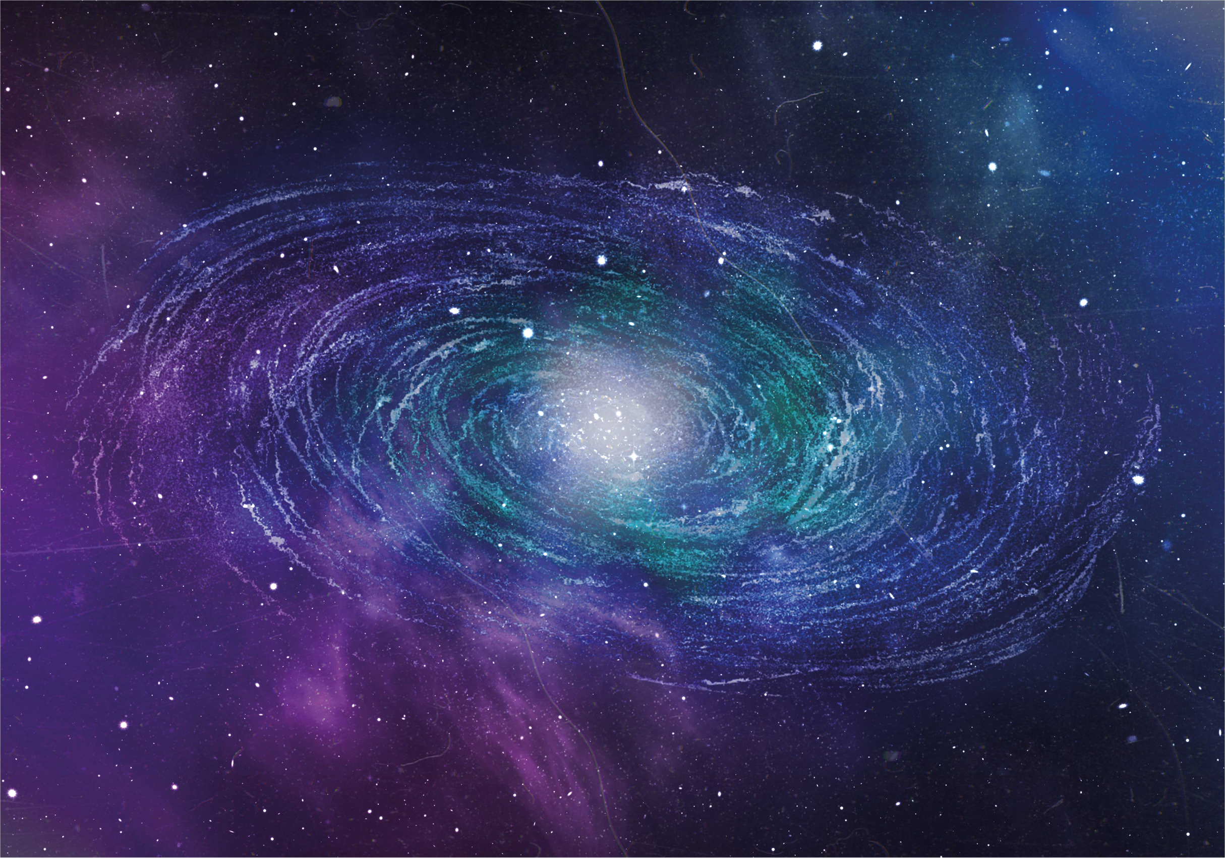 Galaktický vírový vzor Vinylový koberec s hvězdami - TenStickers