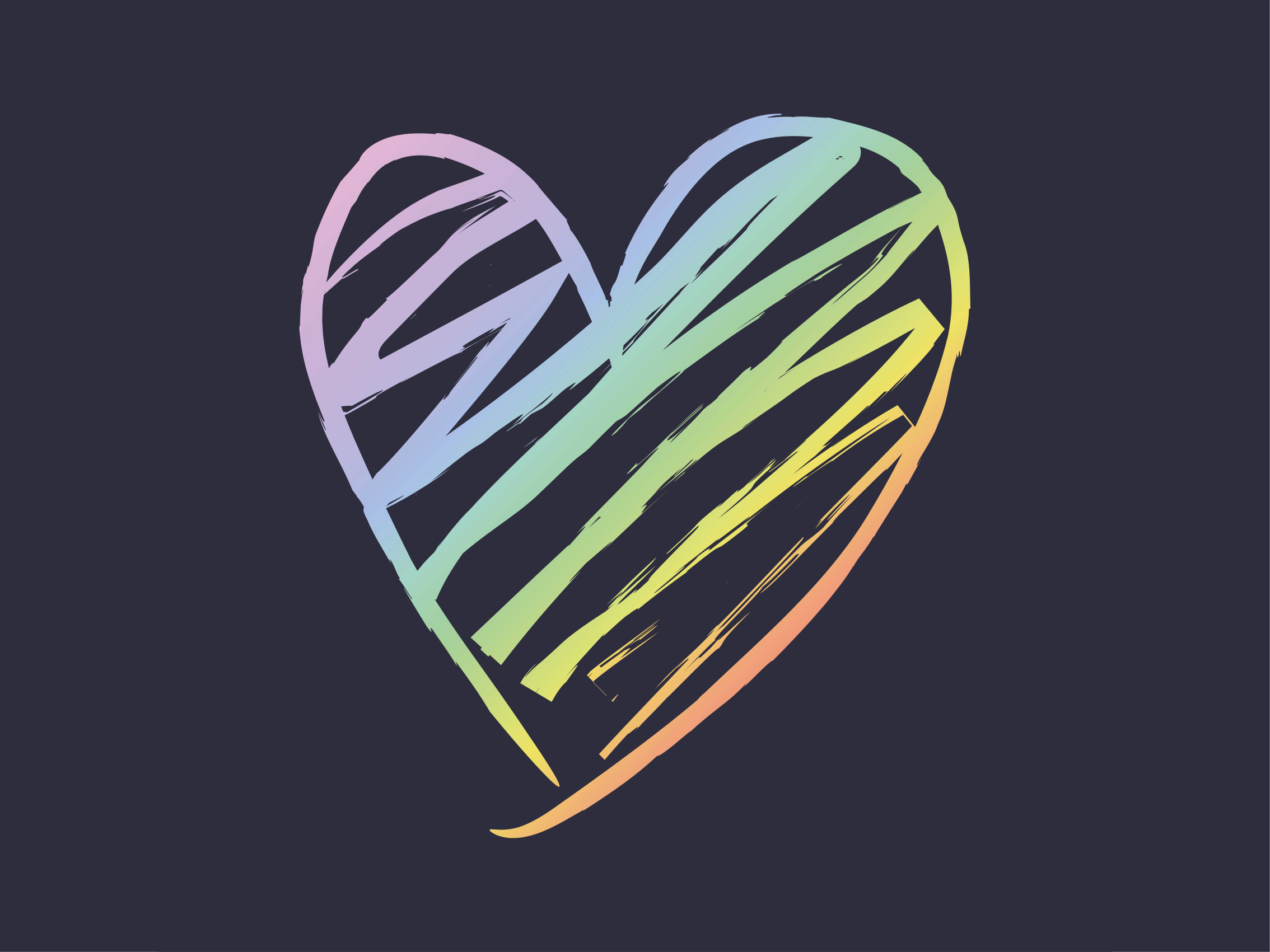 Obdélníkový koberec duhové holografické srdce - TenStickers