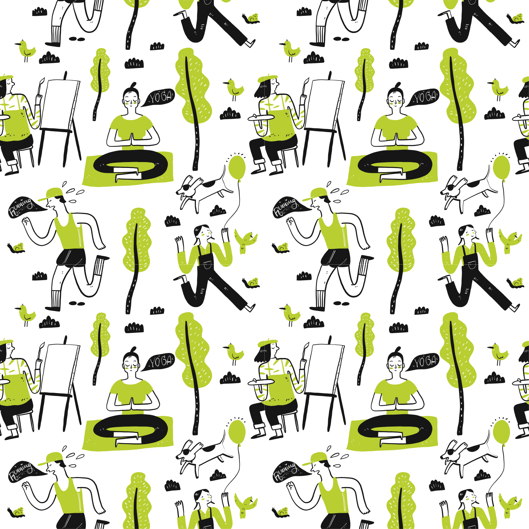 Hravé městské scény Vinylový koberec s texturou - TenStickers