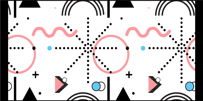 Bílý geometrický vzor Moderní vinylový koberec - TenStickers