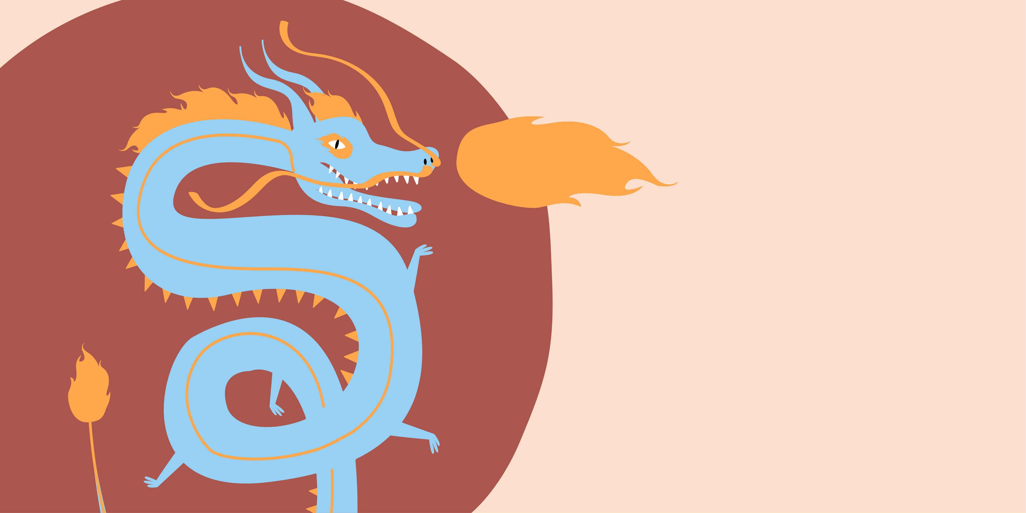 Dračí duch Etnický vinylový koberec - TenStickers