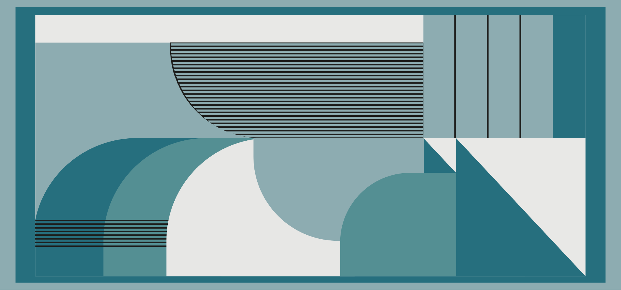 Modré abstraktní geometrické tvary Moderní vinylový koberec - TenStickers