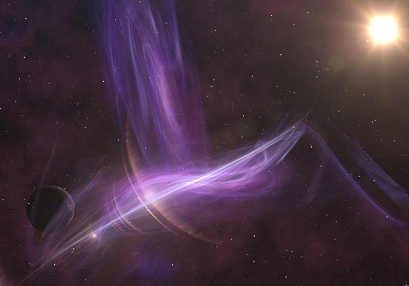 Space starry purple galaxy ložnice koberec - TenStickers