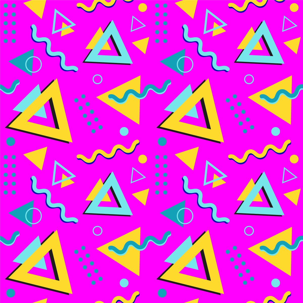 Memphiský vzor z 80. Let Geometrický vinylový koberec - TenStickers