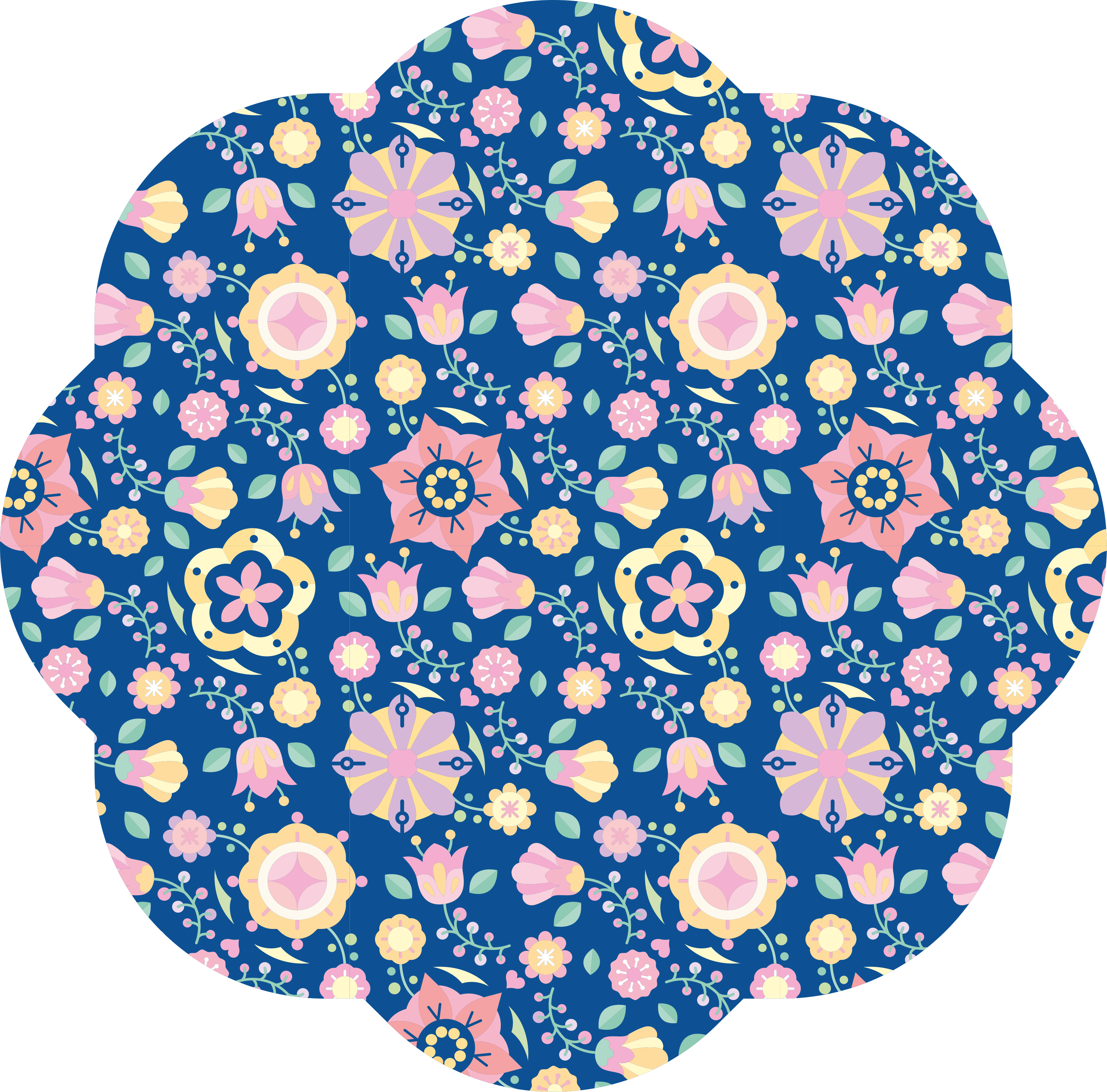 Vinylový koberec s květinami a rostlinami botanická radost - TenStickers