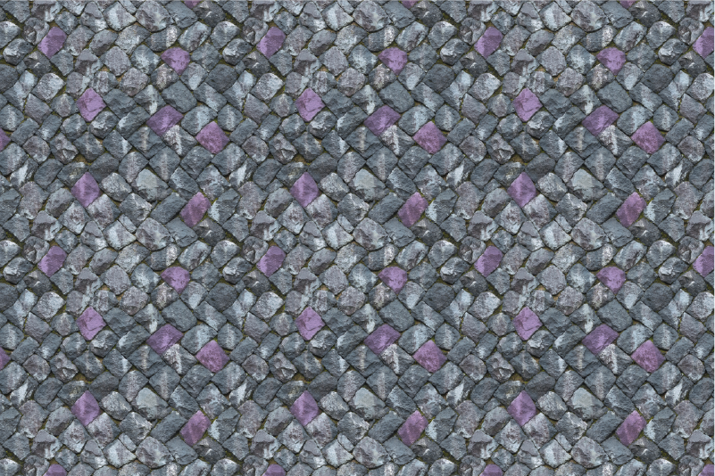 šedý dlážděný chodník Vinylový koberec s efektem kamene - TenStickers
