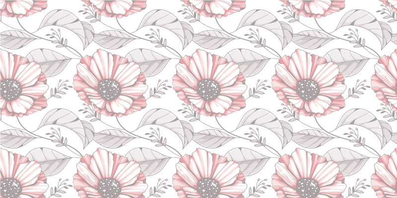 Elegantní růžový květinový koberec z magnólie - TenStickers