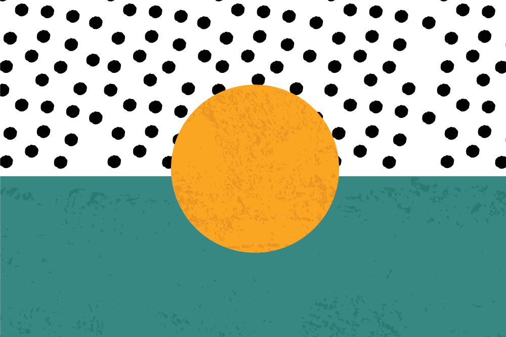 Kruh a tečky Minimalistický vinylový koberec - TenStickers