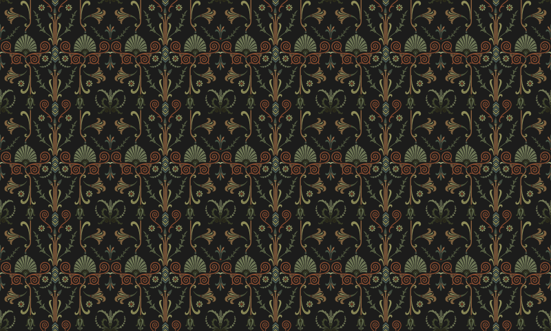 Okázalé botanické vzory Vinobraní vinylový koberec - TenStickers