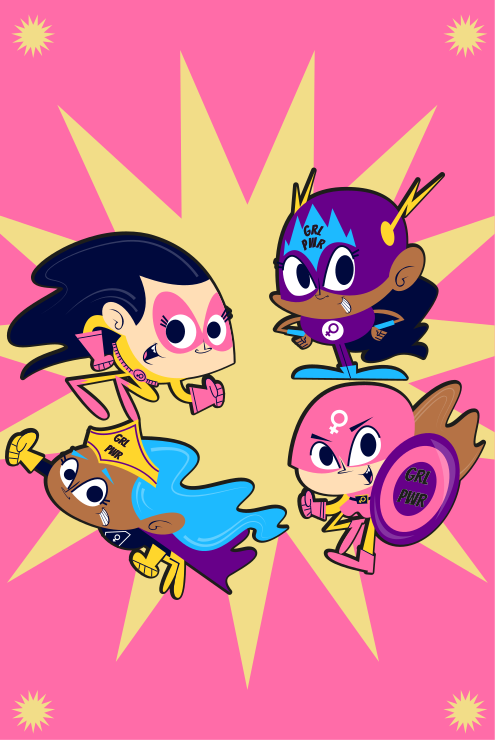 Barevné postavy superhrdinů Vinylový koberec pro děti - TenStickers