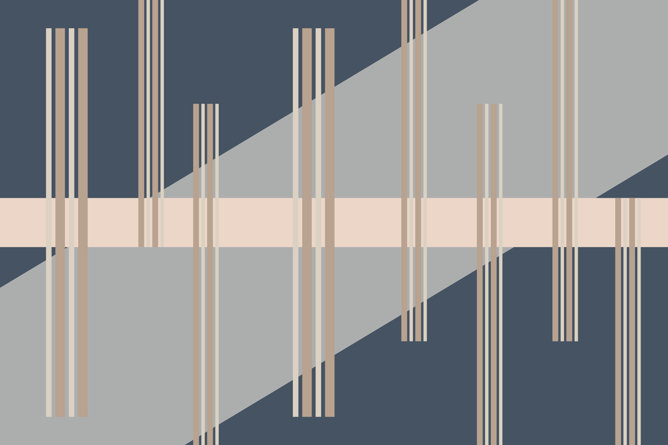 Pruhovaná estetika Pruhovaný vinylový koberec - TenStickers