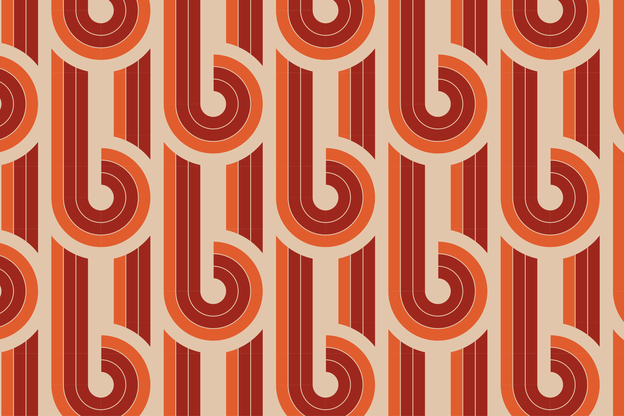 Retro geometrický vzor Geometrický vinylový koberec - TenStickers