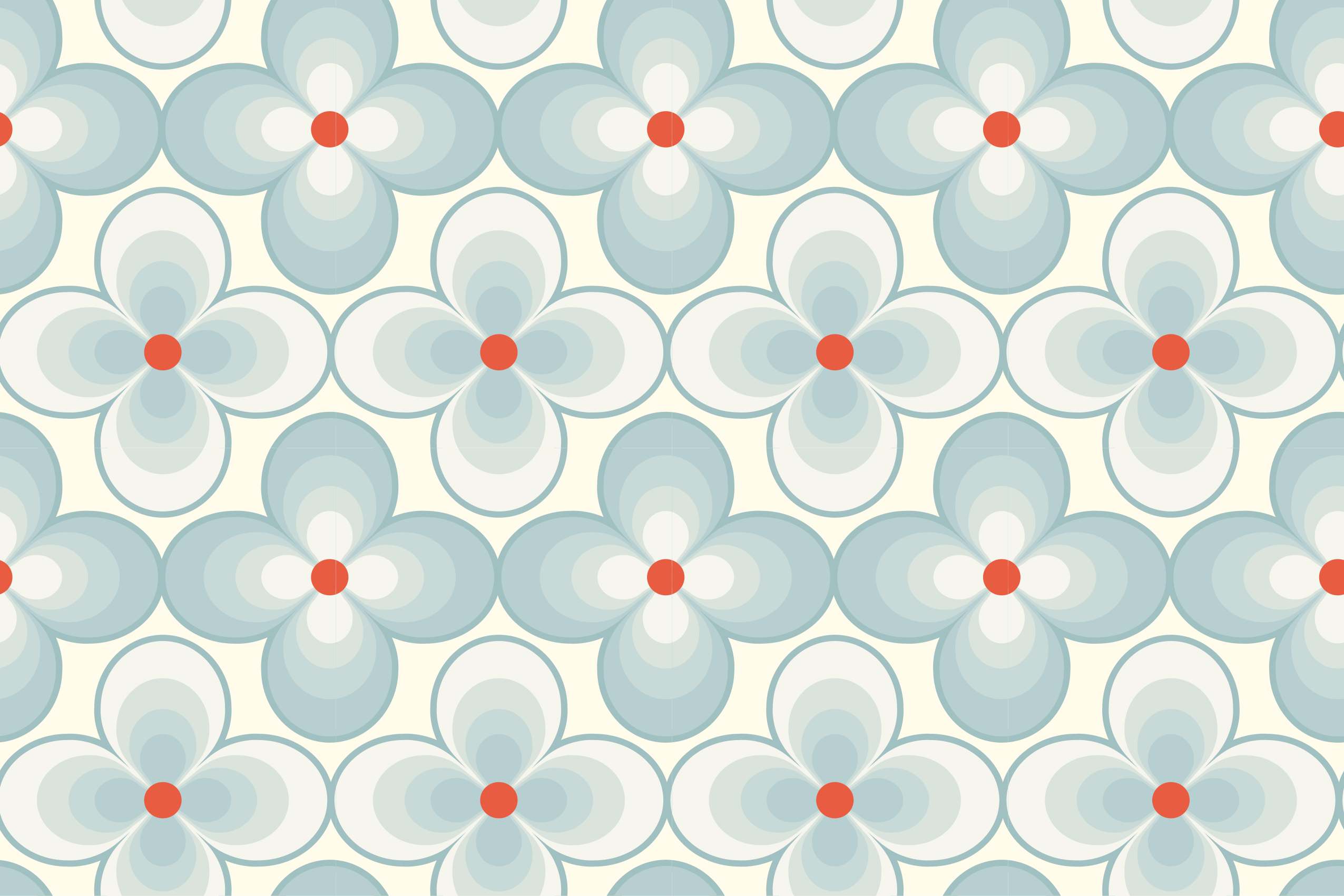 Geometrický vzor květu Vinylový koberec s efektem dlaždic - TenStickers