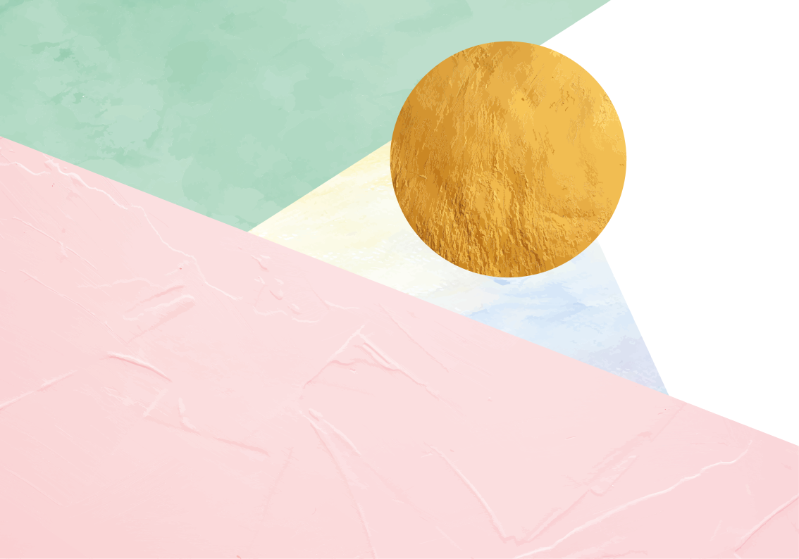 Geometrické pastelové tvary Geometrický vinylový koberec - TenStickers