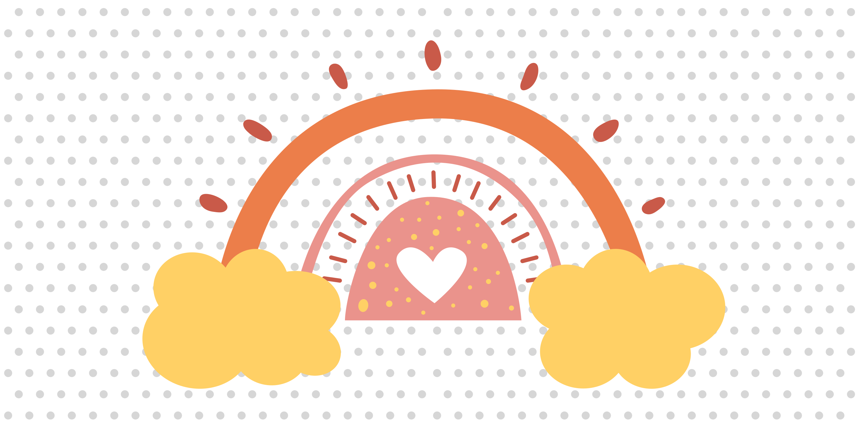 Duhová oblaková krajina Vinylový koberec do školky - TenStickers