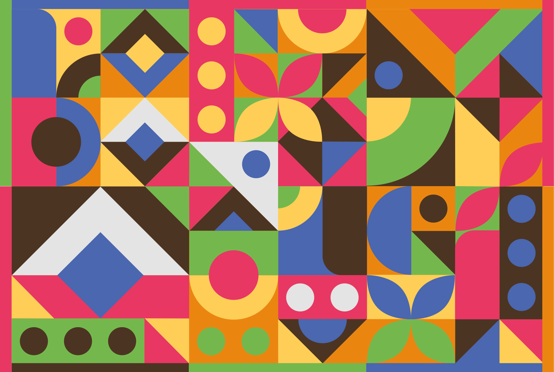 Barevný koberec do obývacího pokoje v abstraktním stylu - TenStickers