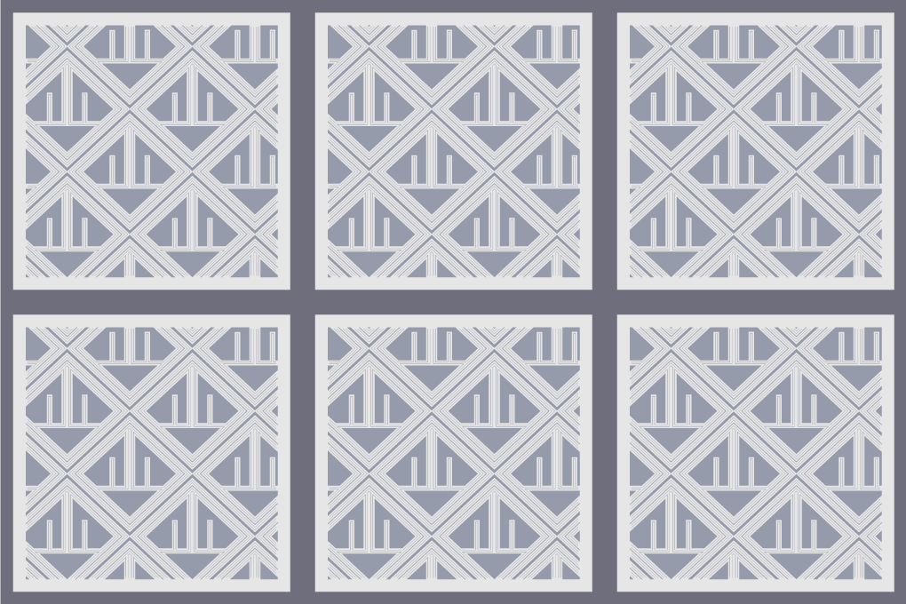 Pole geometrických vzorů Geometrický vinylový koberec - TenStickers