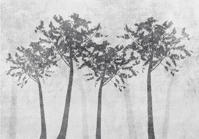 Skandinávský styl stromy odstíny přírodní koberec - TenStickers