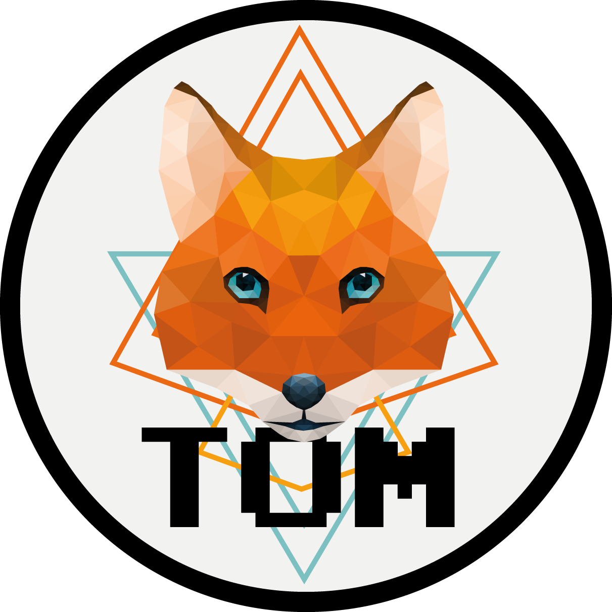 Geometrická-zvířata divoká liška personalizovaná vinylový koberec - TenStickers