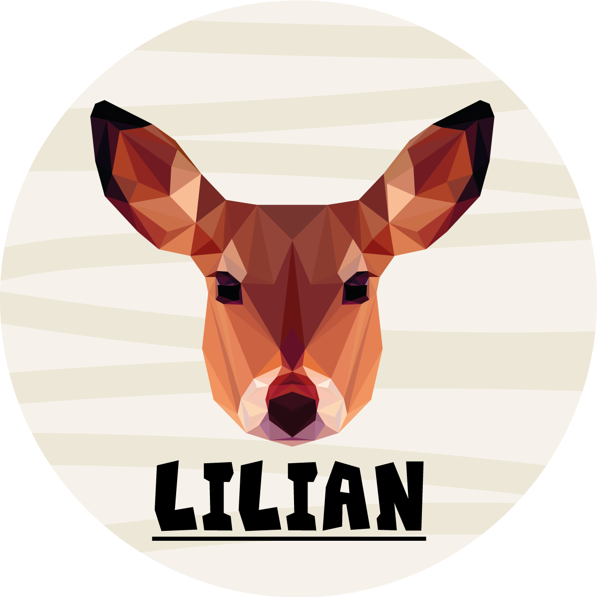 Přizpůsobitelný jelen Vinylový koberec se jmény - TenStickers