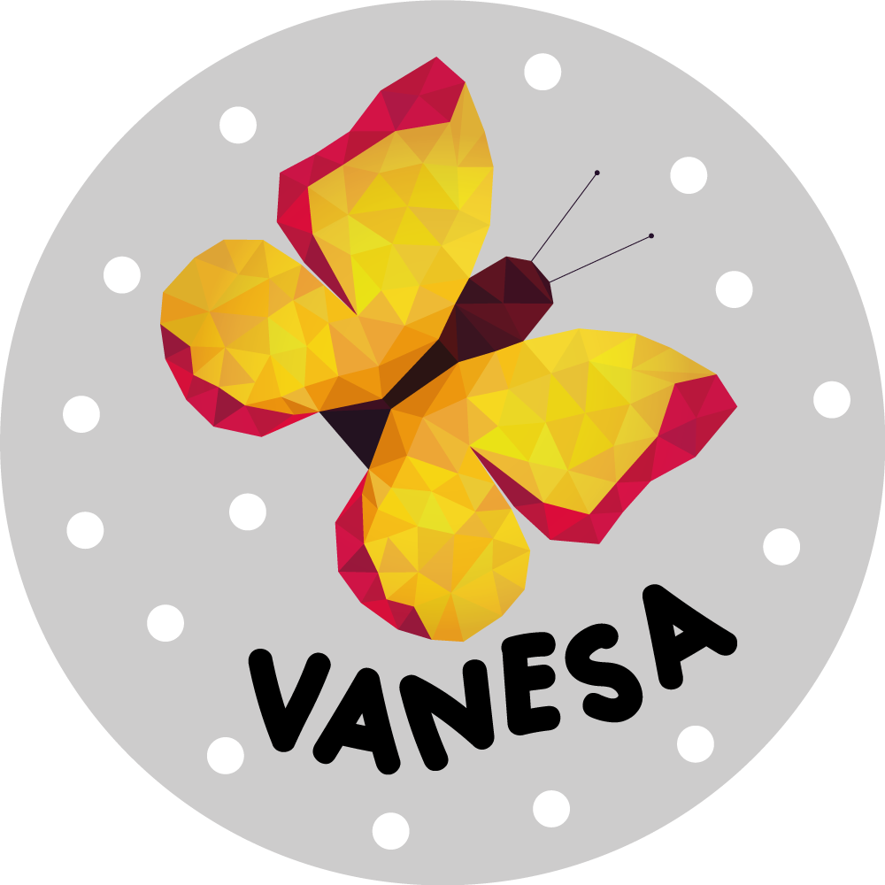 Personalizovaný motýl Vinylový koberec se jmény - TenStickers